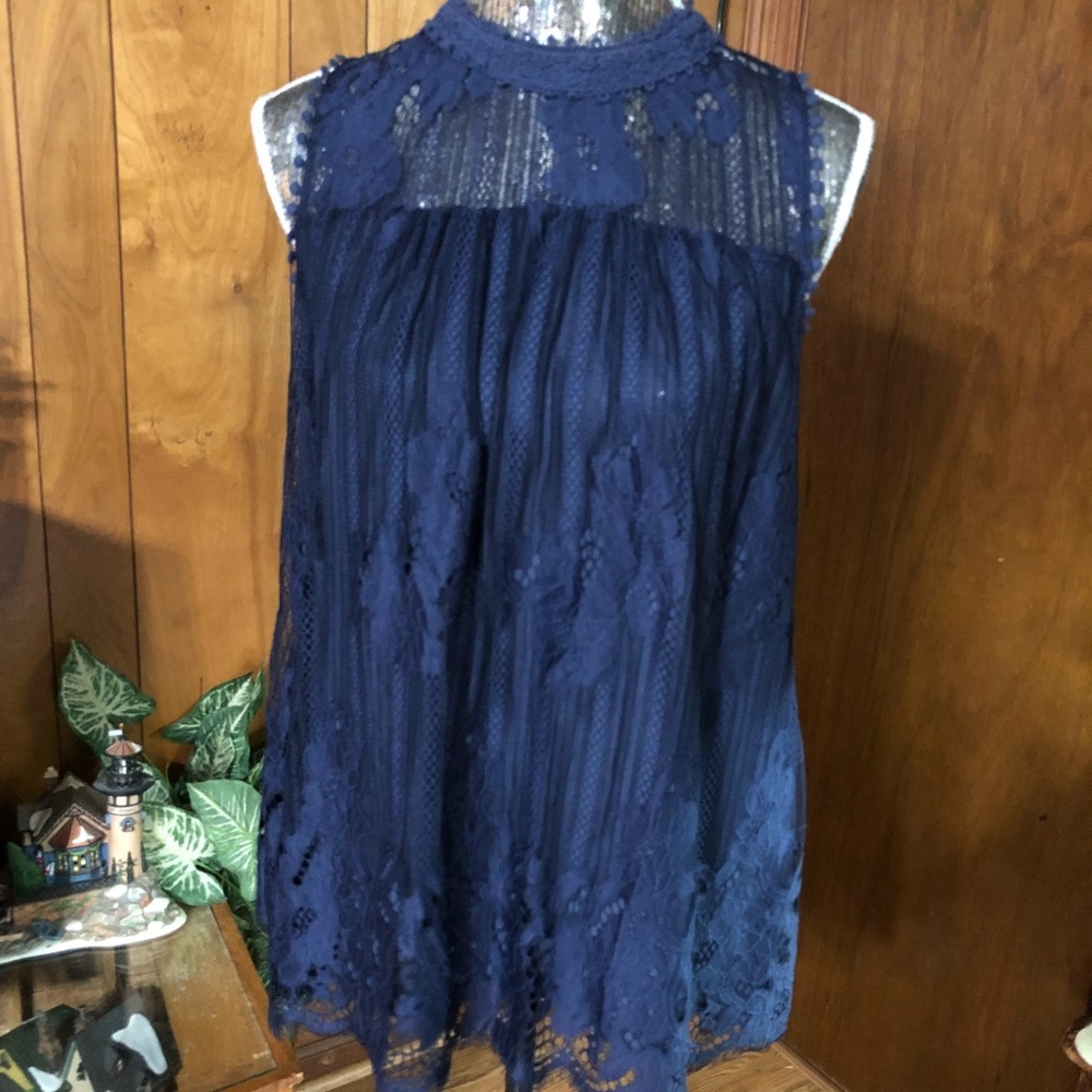 Lace top with High Collar